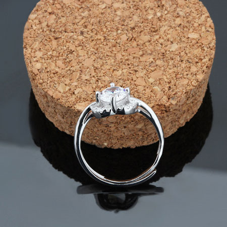 CZ Diamond Heart Nazwa skryptu Dostosowane pierścienie obietnicy Prom